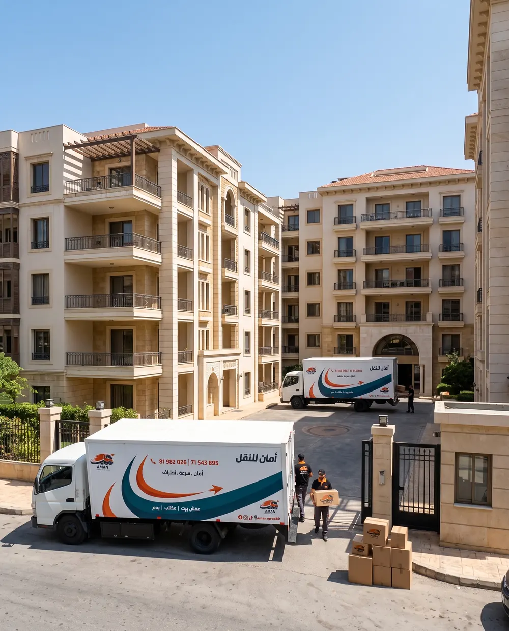 شاحنات أمان بشارع سكني بلبنان